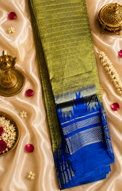 Classic Temple Border Ilkal Saree